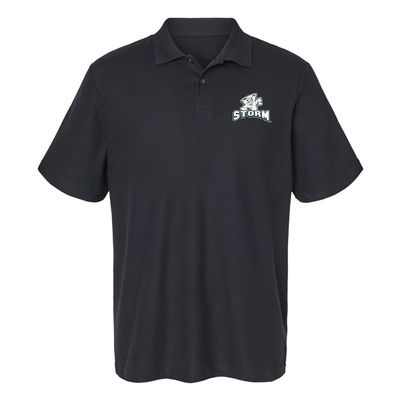 Campus Lab Lake Erie College Primary Logo Men's Adult 100% Cotton Knit Polo Shirt, Black, 3X-Large