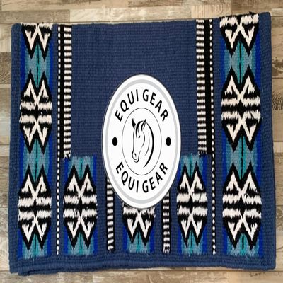 EQUIGEAR Horse Western Show Saddle pad/New Zealand Wool Western Saddle Blanket Top Wool Pad Sensor Flex (Customization Available) A29 (34x36)