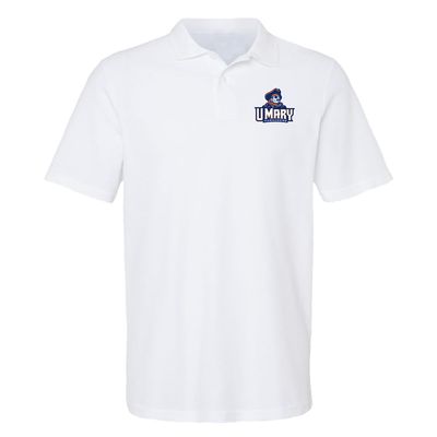 Campus Lab University of Mary Primary Logo Men's Adult 100% Cotton Knit Polo Shirt, White, 3X-Large