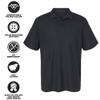 Campus Lab Eastern New Mexico University Primary Logo Men's Adult 100% Cotton Knit Polo Shirt, Black, 3X-Large view 4