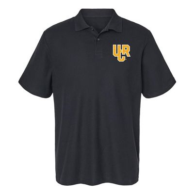 Campus Lab University of California, Riverside Primary Logo Men's Adult 100% Cotton Knit Polo Shirt, Black, 2X-Large