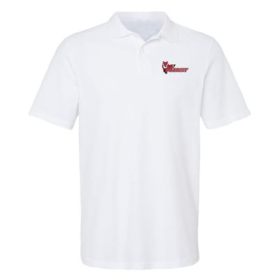 Campus Lab Marist College Primary Logo Men's Adult 100% Cotton Knit Polo Shirt, White, 3X-Large