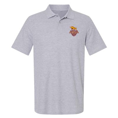 Campus Lab California State University, Dominguez Hills Primary Logo Men's Adult 100% Cotton Knit Polo Shirt, Athletic Heather, 2X-Large