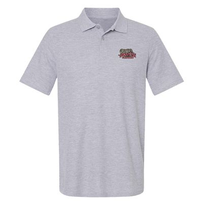 Campus Lab Lafayette College Primary Logo Men's Adult 100% Cotton Knit Polo Shirt, Athletic Heather, 2X-Large