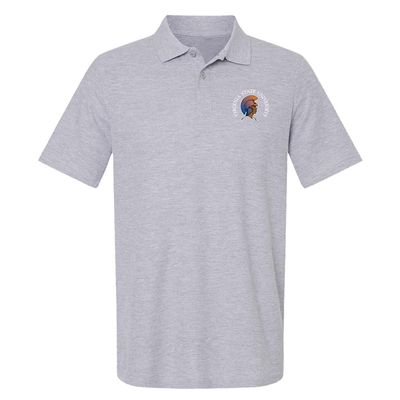 Campus Lab Virginia State University Primary Logo Men's Adult 100% Cotton Knit Polo Shirt, Athletic Heather, 2X-Large