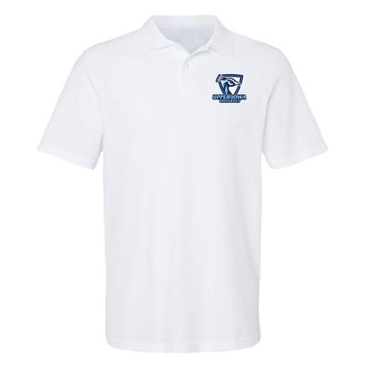 Campus Lab Upper Iowa University Primary Logo Men's Adult 100% Cotton Knit Polo Shirt, White, 3X-Large
