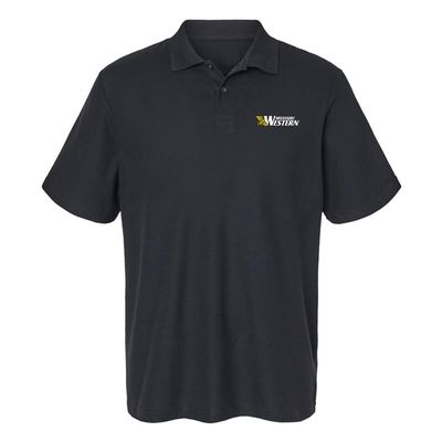Campus Lab Missouri Western State University Primary Logo Men's Adult 100% Cotton Knit Polo Shirt, Black, 2X-Large