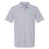 Delta State University Primary Logo Men's Adult 100% Cotton Knit Polo Shirt, Athletic Heather, 3X-Large view 1