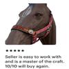 personalized nylon halter red bandana print view 3