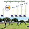 Volleyball Poles for Backyard Outdoor Heavy Duty Volleyball Poles with Net Indoor Badminton Net Set with Wheels, 5ft-6.8ft Adjustable Height for Men Women Adult Kids view 3