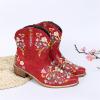 Ladmiple Boots For Women Fashion Cowboy Women's Cowboy Boots Western Fashion Ankle Cowgirl Boots Combat Short Booties Round Toe High Top Casual Walking Shoes view 4