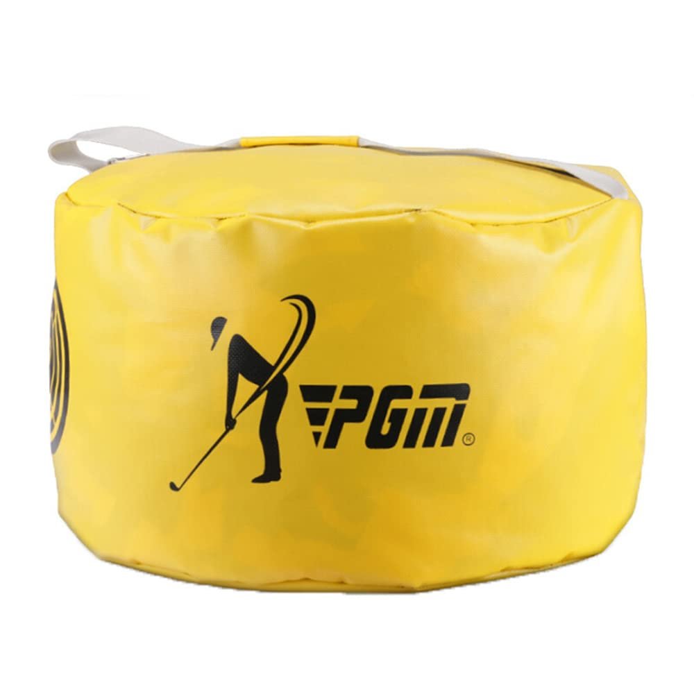 GRASKY Golf Swing Trainer - Improve Your Game with This Golf Power Impact Aid Bag for Practice Training and Smash Hit (Yellow)