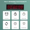 ZERBAY 6-Digit Competition Timer with Stopwatch Button, Fitness Training Interval Timer LED Digital Wall Clock, Ideal for Gym, Game, Speed Races (Size : 3Inch) view 2