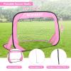 NOVAEST 48" x 32" Pop Up Soccer Goals, 2 Pcs Kids Soccer Goals for Backyard, Helps Improve Physical Fitness, Easy Setup, Gift Idea view 3