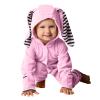 Kid Windbreaker Hooded Girls Ears Romper Baby Footed Rabbit Infant Fleece Coat Jumpsuit Boys Girls (Pink, 3-6 Months) view 1