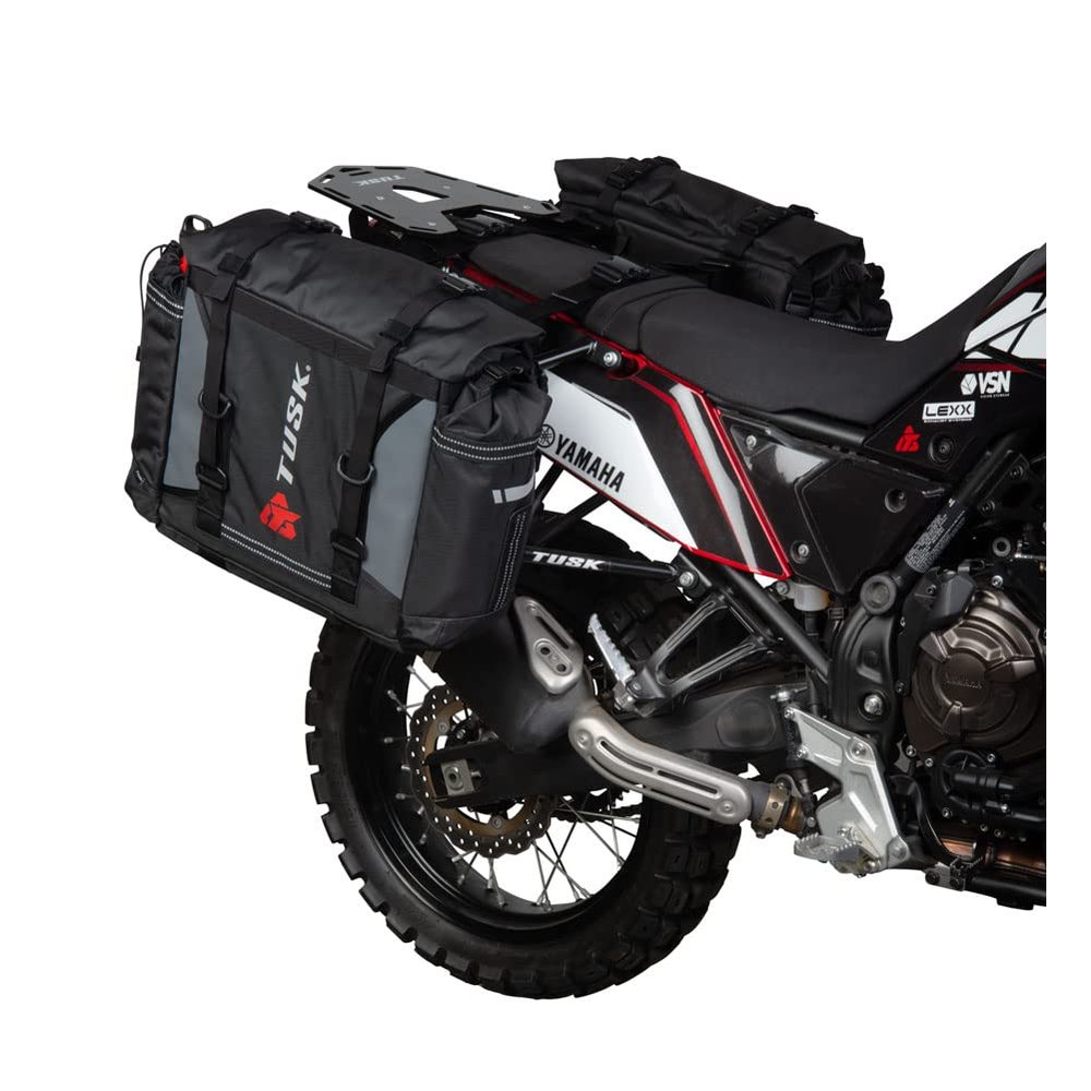 TUSK Pannier Racks With Olympus Pannier Bags Black/Grey