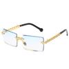 UQKY Sunglasses,Women Men Designer Rimless Gradient Sun Glasses (Red) view 2