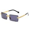 UQKY Sunglasses,Women Men Designer Rimless Gradient Sun Glasses (Red) view 3