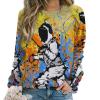 Novelty Fencing Women's Sweatshirt Long Sleeve Round Neck Pullover Hoodies Tops Casual Sweaters S view 1