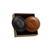 THOM Personalized Golf Marker A-Z, (Set of 2) for Golfers - Magnetic Ball Marker Handmade with 100% Vegan Leather - Fun Golf Stuff for Men - Customized Golf Gifts (X, Black/Brown) view 2