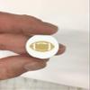 Football Award Decals Thick Premium 20 mil Vinyl 1-1/8" Diameter (100 or 50 Decals) (Vegas Gold on White) view 2