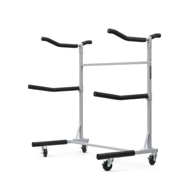 SPAREHAND Freestanding Triple Storage Rack - Heavy Duty G-C4 Caster Wheels with W/Brake - Tri-Level Rack System for 3 Kayaks, SUPs, Canoes, & Paddleboards - Suitable for Indoor & Outdoor