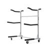 SPAREHAND Freestanding Triple Storage Rack - Heavy Duty G-C4 Caster Wheels with W/Brake - Tri-Level Rack System for 3 Kayaks, SUPs, Canoes, & Paddleboards - Suitable for Indoor & Outdoor