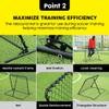 Letusto Advanced Soccer Rebounder Board - 16 Angle Adjustable Soccer Rebounder Net for Training, Soccer Kickback Trainer - Durable Football Soccer Bounce Back Board, Rebound Wall (Size:3.5 X 3') view 3