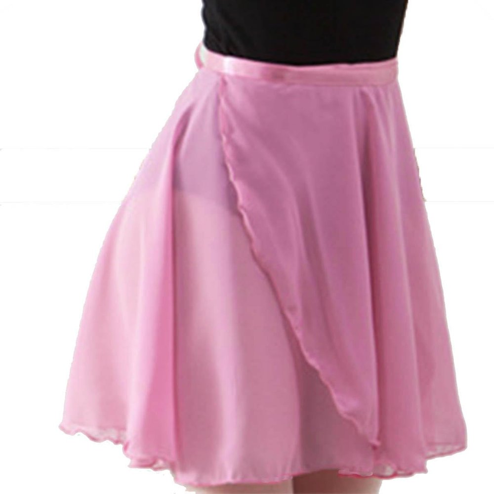 Bufenia Women's Ballet Dance Skirt Pink Hip Scarf Half Skirt Dance Practice Performance Skirt