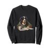 Bernese Mountain Reading Newspaper Sweatshirt view 1