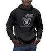 Hybrid Sports NFL - Las Vegas Raiders - Logo and Stats - Men's and Women's Pullover Hooded Fleece Sweatshirt - Size Small - Las Vegas Raiders - Black view 1
