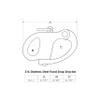PT Fixed Snap Shackle Quick Release Fixed Bail Snap Shackle for Rigging, Sailboat - Yachts - Tenders (2.75 INCH - 1PCS) view 4