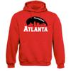 Xtreme Apparrel Atlanta Football Skyline Men's Fan Hoodie Sweatshirt (Red Hoodie, M) view 1