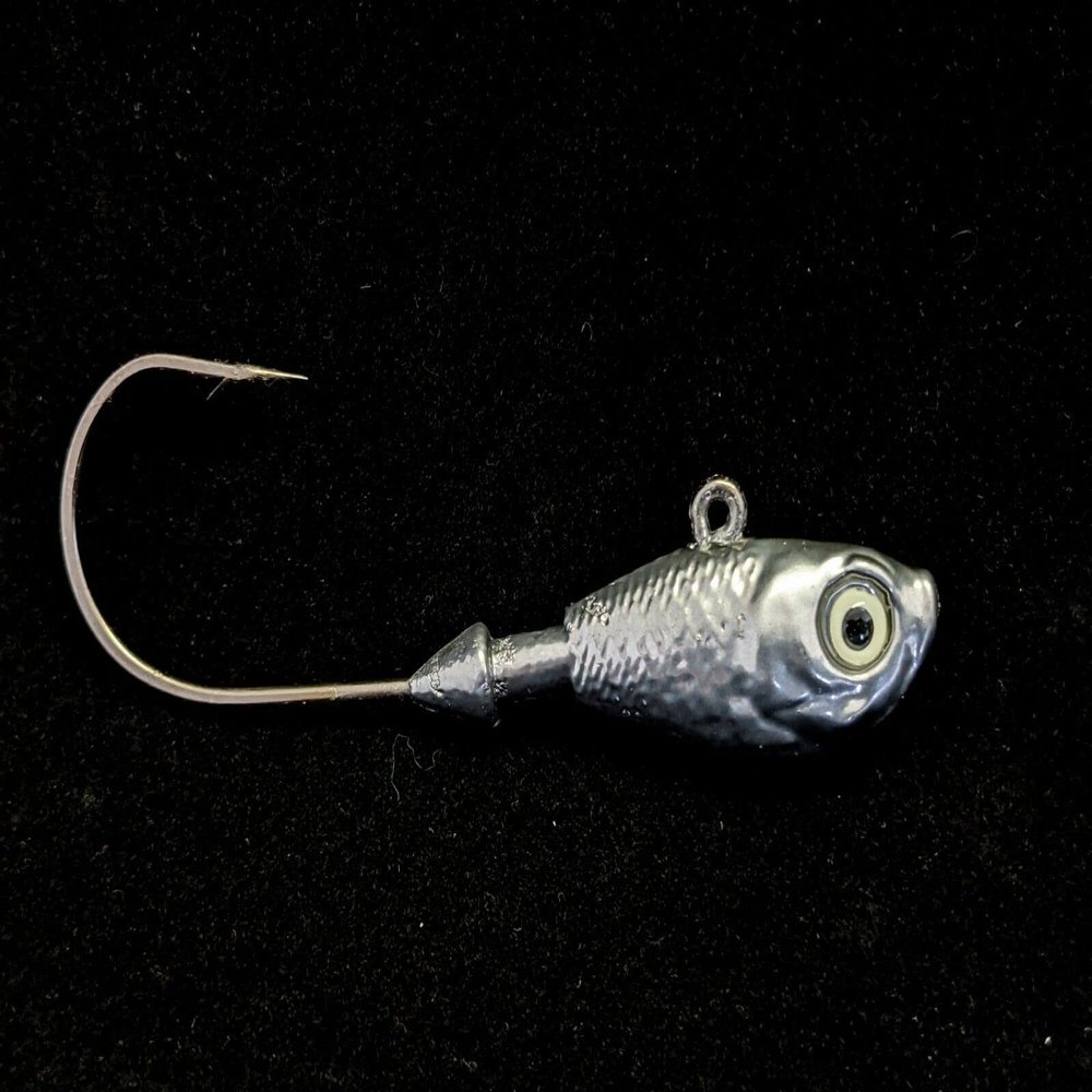 10 "Ultra Minnow Jig Heads Powder Coated Swimbait Lure Ultra Point Hook - Cr 1/4oz