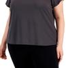 ID Ideology Women's Birdseye Mesh T-Shirt Gray Size 2X view 3