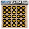 Pro-Tuff Decals Football Award Decals 20 mil Vinyl 1-1/8" Diameter (100 or 50 Decals) (Yellow Gold on Black) view 1