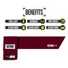 Nxtrnd Streamer Football Towel, Thin Sports Towel, Dries Hands & Football Accessories (Maroon) view 3