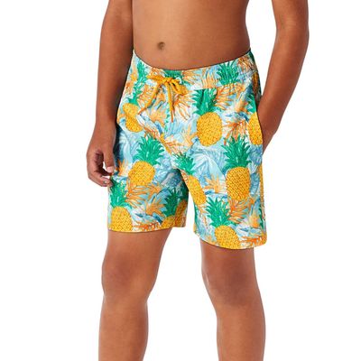 Member's Mark Boy's Resort Swim Trunk (XX-Large, Pineapple Bloom)