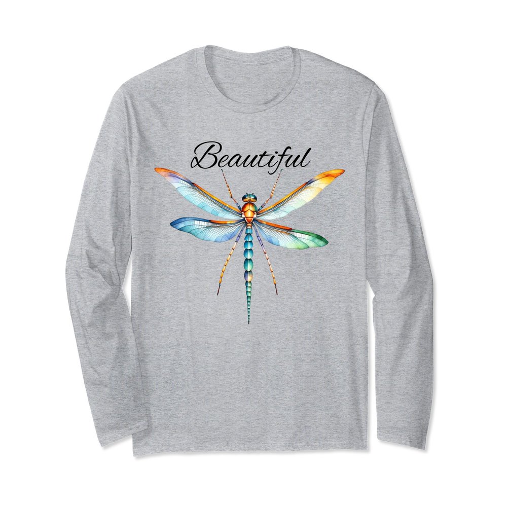 Boho Aesthetic Dragonflies Tranquility Entomologists Long Sleeve T-Shirt