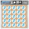 Hornet Award Decals Bees Stingers Wasp Swarm Yellowjackets Thick 1-1/8" Diameter (100 Decals) (Columbia Blue on White) view 1
