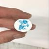 Hornet Award Decals Bees Stingers Wasp Swarm Yellowjackets Thick 1-1/8" Diameter (100 Decals) (Columbia Blue on White) view 2
