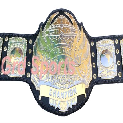 TNA World Heavyweight Wrestling Championship Belt Dual Gold Plated