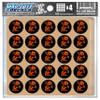 Hornet Award Decals Bees Stingers Wasp Swarm Yellowjackets Thick 1-1/8" Diameter (100 Decals) (Orange on Black) view 1