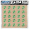 Hornet Award Decals Bees Stingers Wasp Swarm Yellowjackets Thick 1-1/8" Diameter (100 Decals) (Kelly Green on Clear) view 1