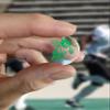 Hornet Award Decals Bees Stingers Wasp Swarm Yellowjackets Thick 1-1/8" Diameter (100 Decals) (Kelly Green on Clear) view 2
