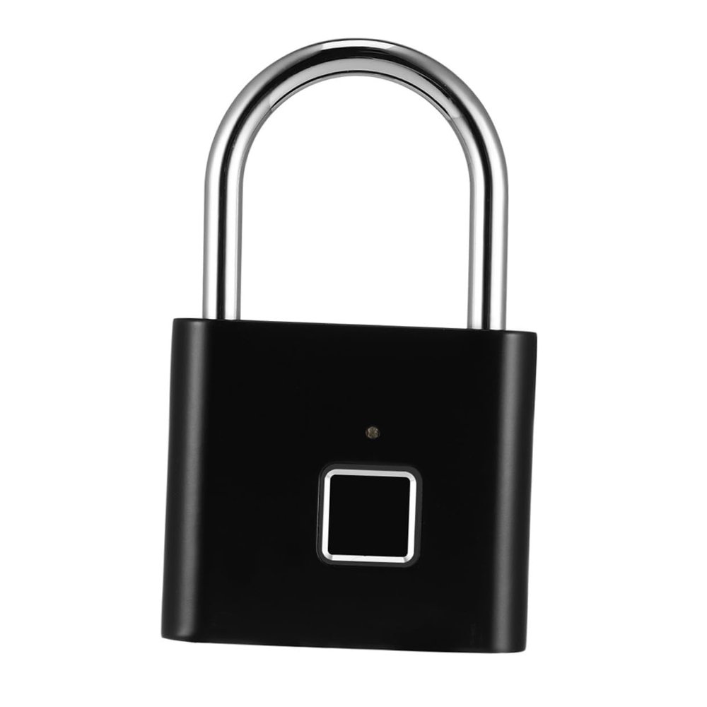 PACKOVE Intelligent Fingerprint Password Lock Durable Black Luggage Lock for Travel Automatic Suitcase Cabinet Protection Supports Fingerprints for Indoor Outdoor Use