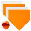 Halloscume 2 Pcs Baseball Home Plate 16 inch Bases Rubber Base Softball and Baseball Home Plate Mat for Kids Kickball Pitching Hitting Practice Training Equipment, Orange and White view 1