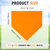Halloscume 2 Pcs Baseball Home Plate 16 inch Bases Rubber Base Softball and Baseball Home Plate Mat for Kids Kickball Pitching Hitting Practice Training Equipment, Orange and White view 2