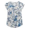 TASAMO Women's Loose Casual Short Sleeve Chiffon Top T-Shirt Blouse (X-Large, LFD Blue) view 1
