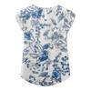 TASAMO Women's Loose Casual Short Sleeve Chiffon Top T-Shirt Blouse (X-Large, LFD Blue) view 2